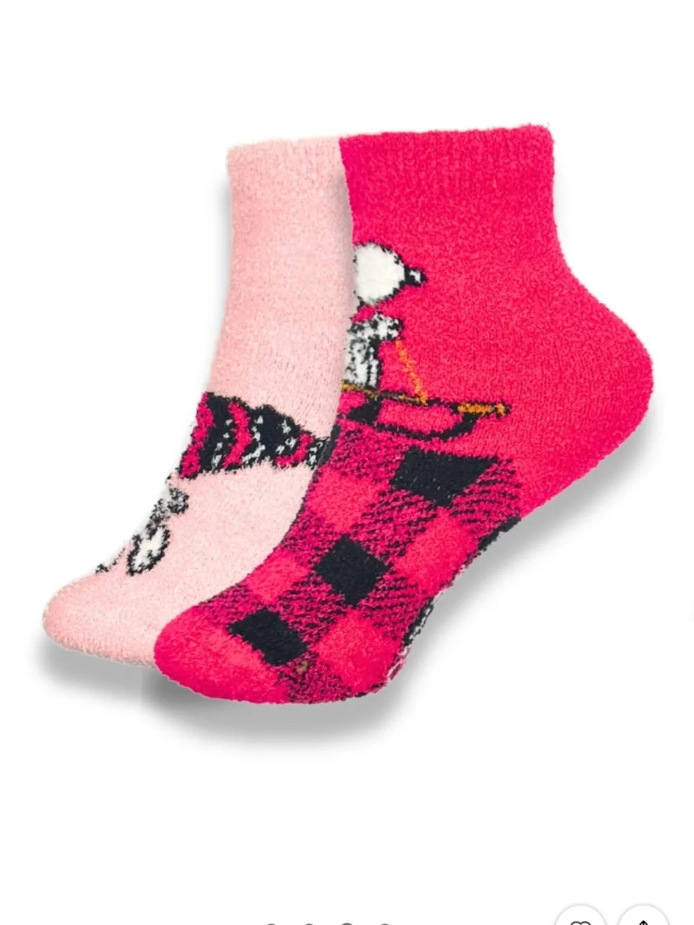 Peanuts Snoopy Justice Girls 2 PK Socks Size S/M NWT